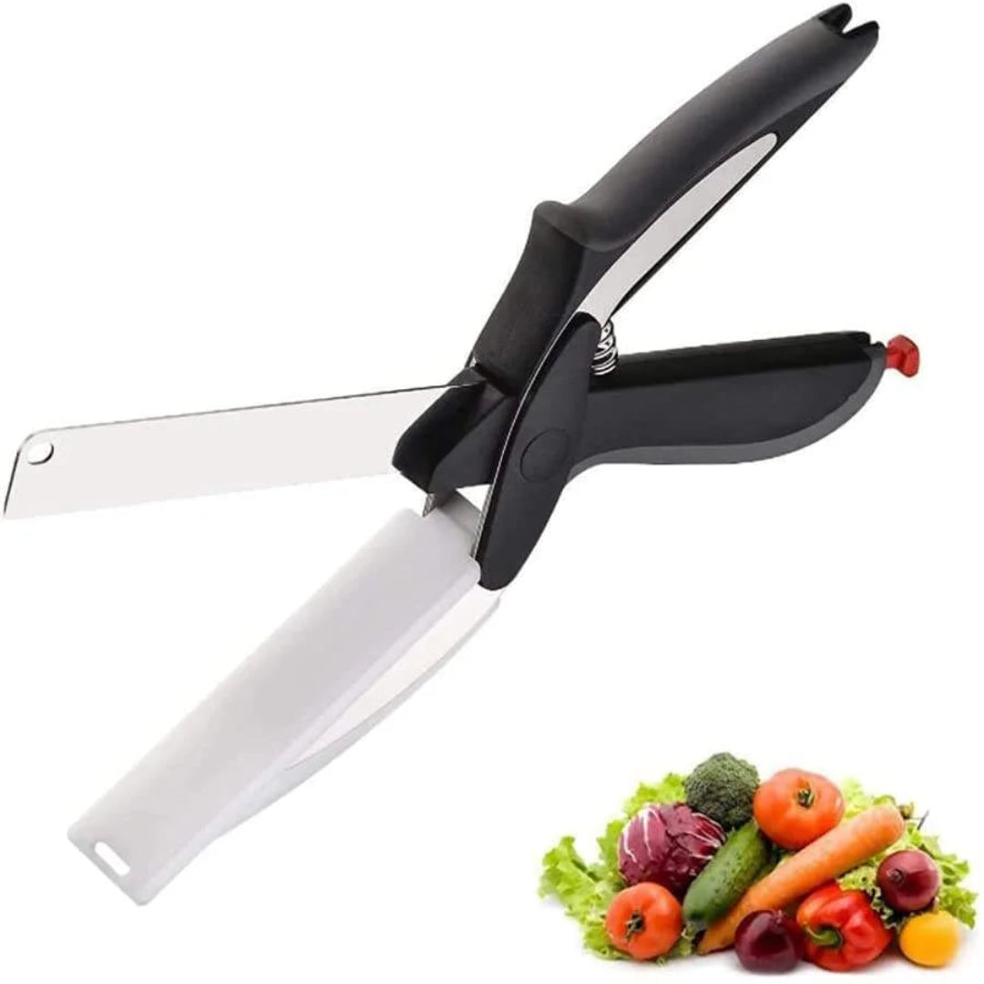 Stainless Steel Clever Cutter 2-in-1 Kitchen Scissors & Food Chopper