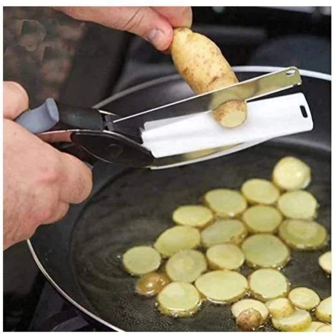 Stainless Steel Clever Cutter 2-in-1 Kitchen Scissors & Food Chopper