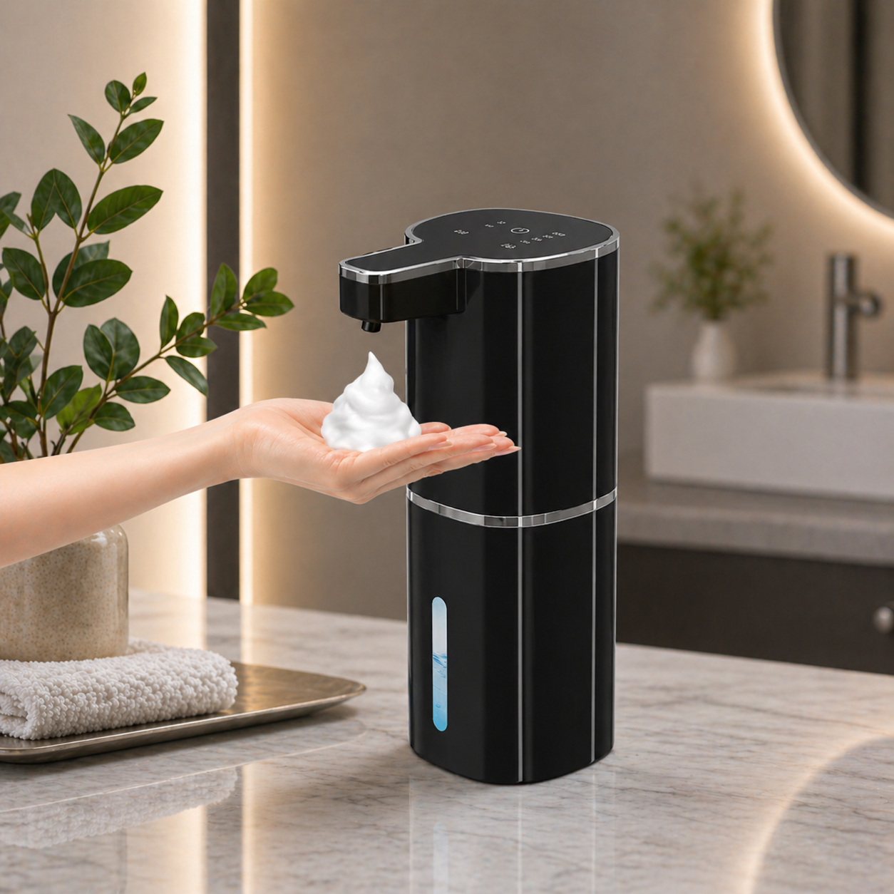 Luxury Touchless Automatic Foaming Soap Dispenser for Kitchens & Bathrooms | Rechargeable & Waterproof (Copy)