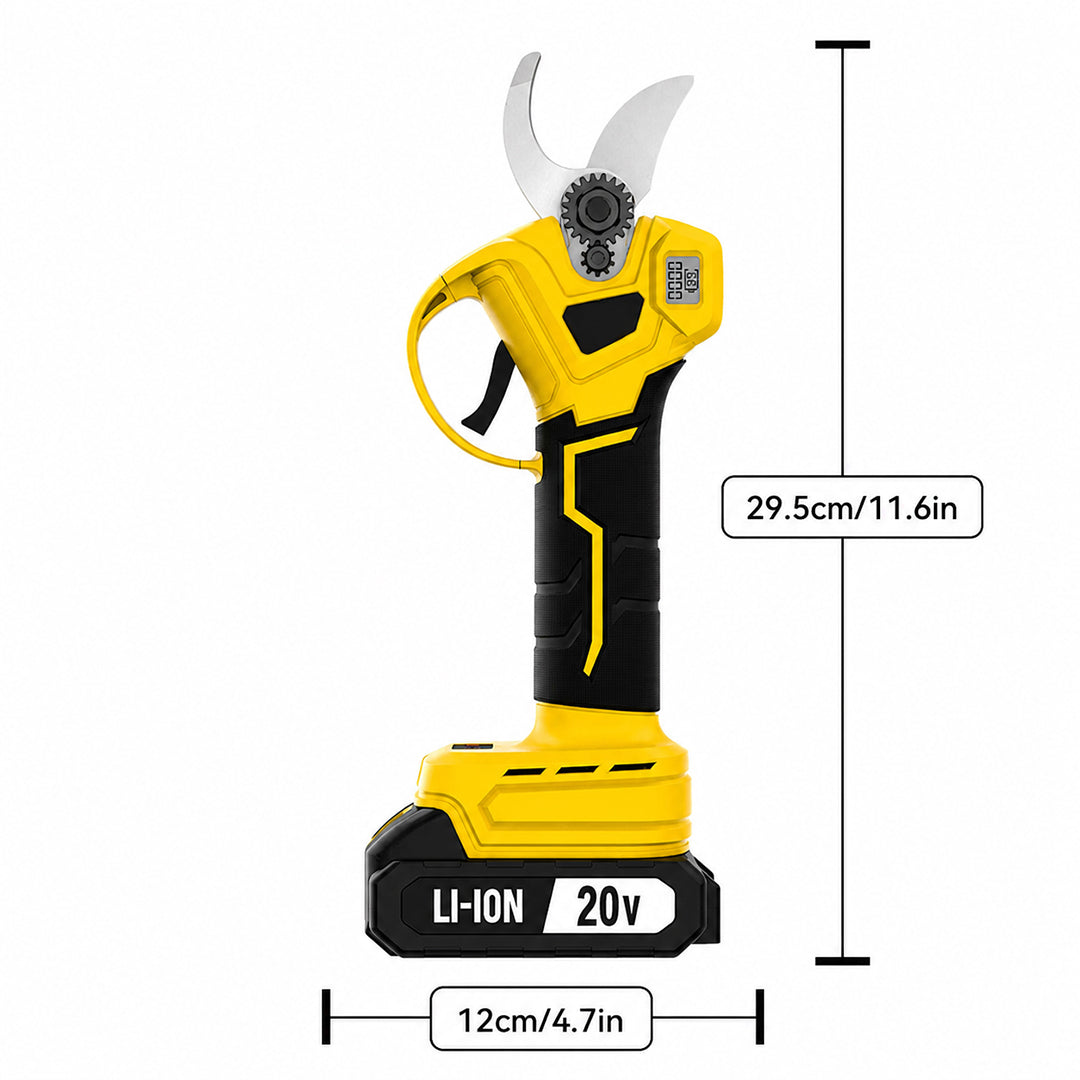 20V Cordless Electric Pruner - Brushless Battery Powered Pruning Shears for Tree Branches & Garden Trimming