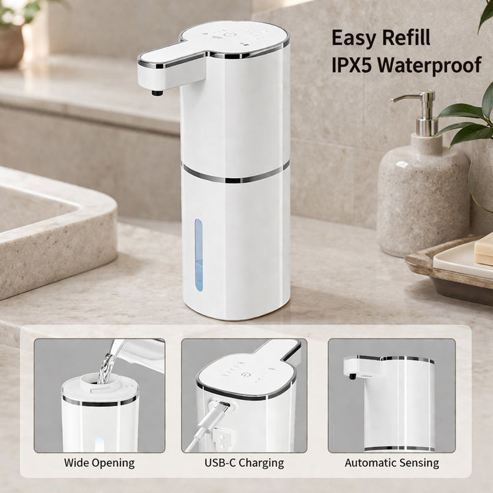 Luxury Touchless Automatic Foaming Soap Dispenser for Kitchens & Bathrooms | Rechargeable & Waterproof (Copy)