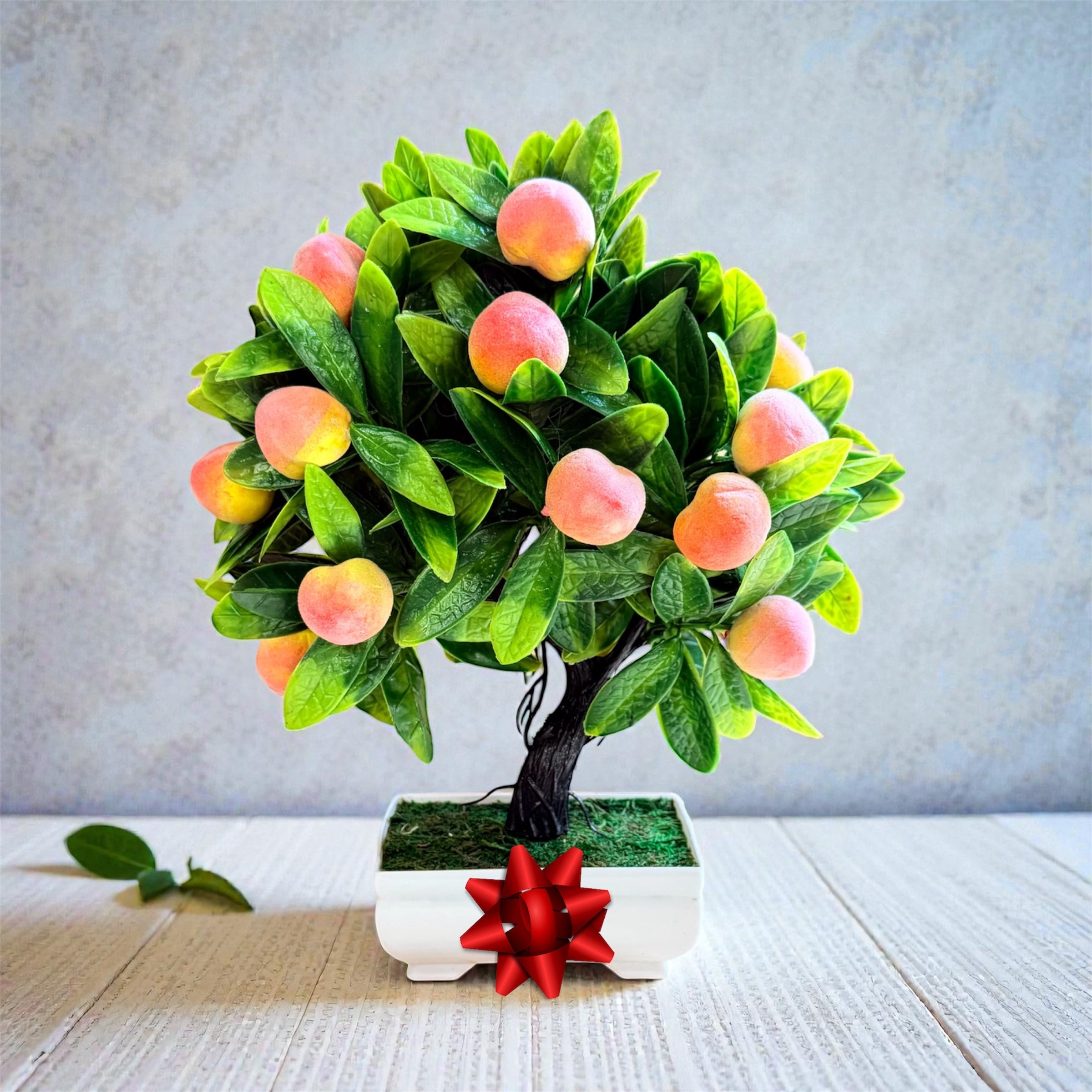 peach bonsai tree Gorgeous Artificial Mini Peach Bonsai — The Perfect Gift for Home or O