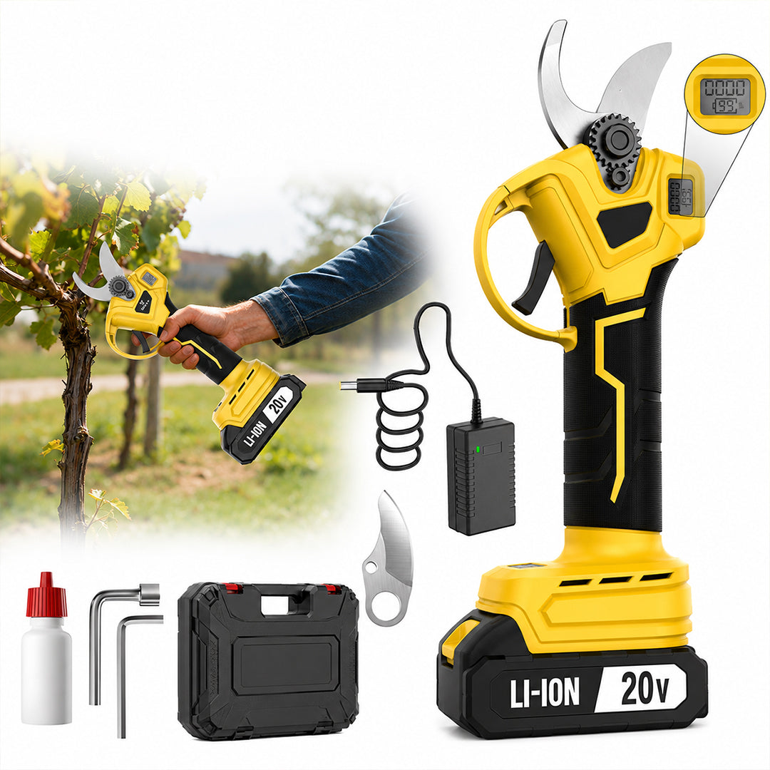 20V Cordless Electric Pruner - Brushless Battery Powered Pruning Shears for Tree Branches & Garden Trimming (Copy)