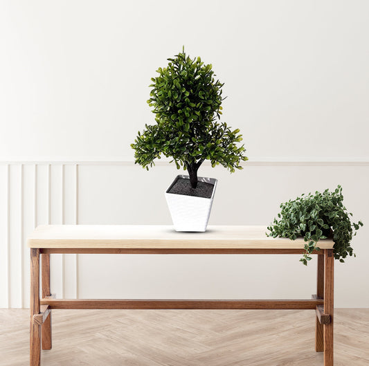 artificial bonsai plant with attractive ceramic pot