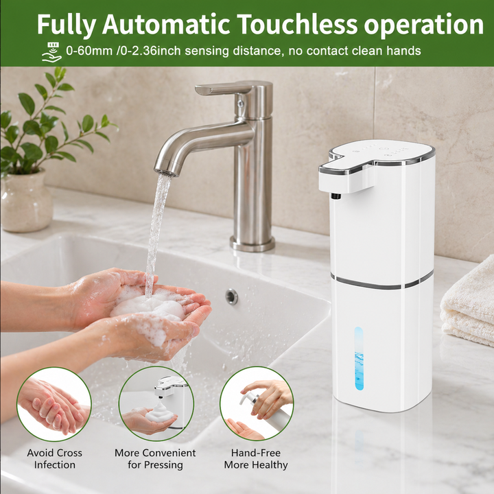 Luxury Touchless Automatic Foaming Soap Dispenser for Kitchens & Bathrooms | Rechargeable & Waterproof (Copy)