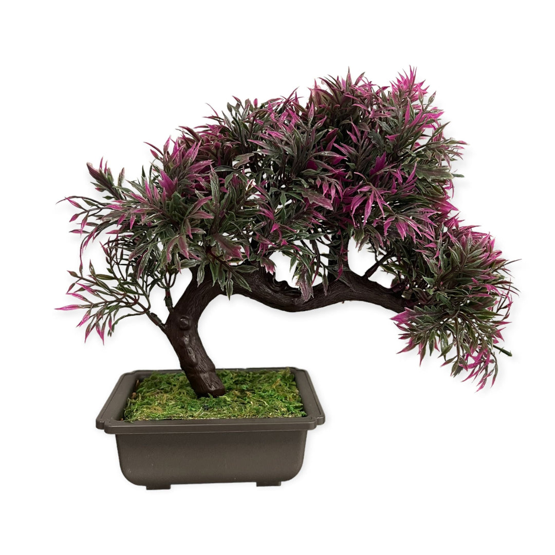 Decorative artificial bonsai plant with realistic foliages
