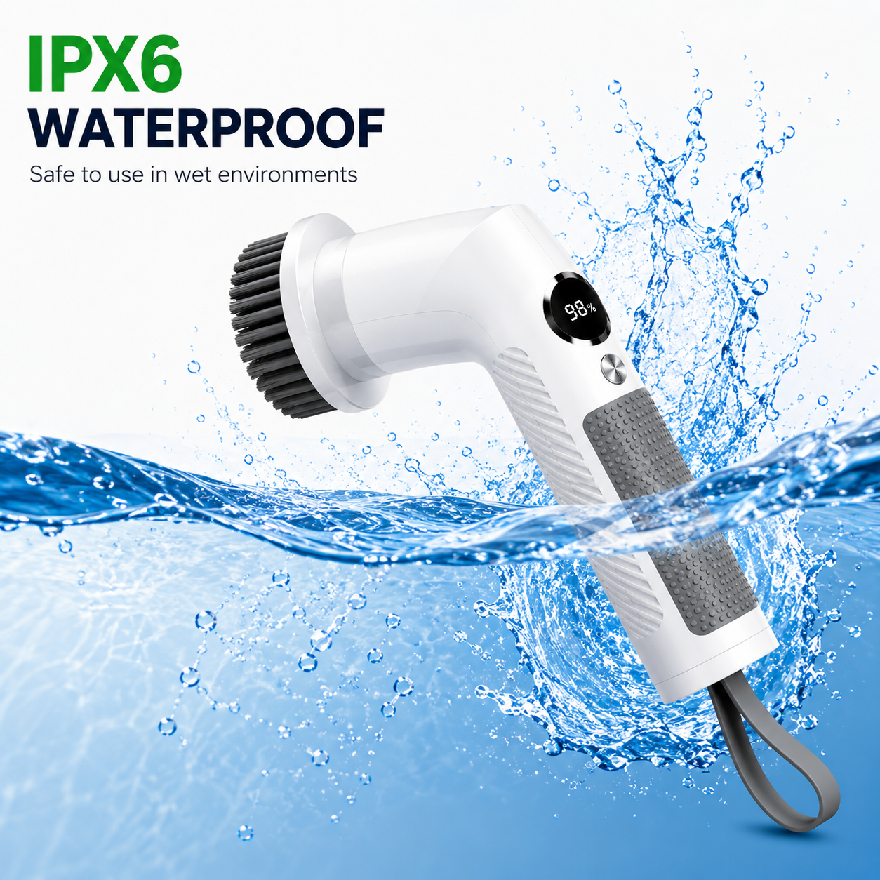 Electric Spin Scrubber with Extendable Handle & 5 Brush Heads | Cordless USB-C Rechargeable Cleaning Brush (Copy)