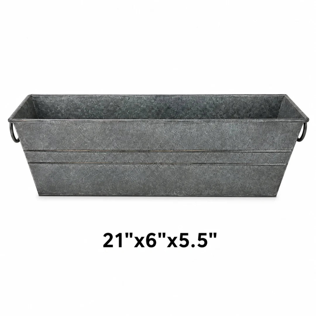 Galvanized Window Planter