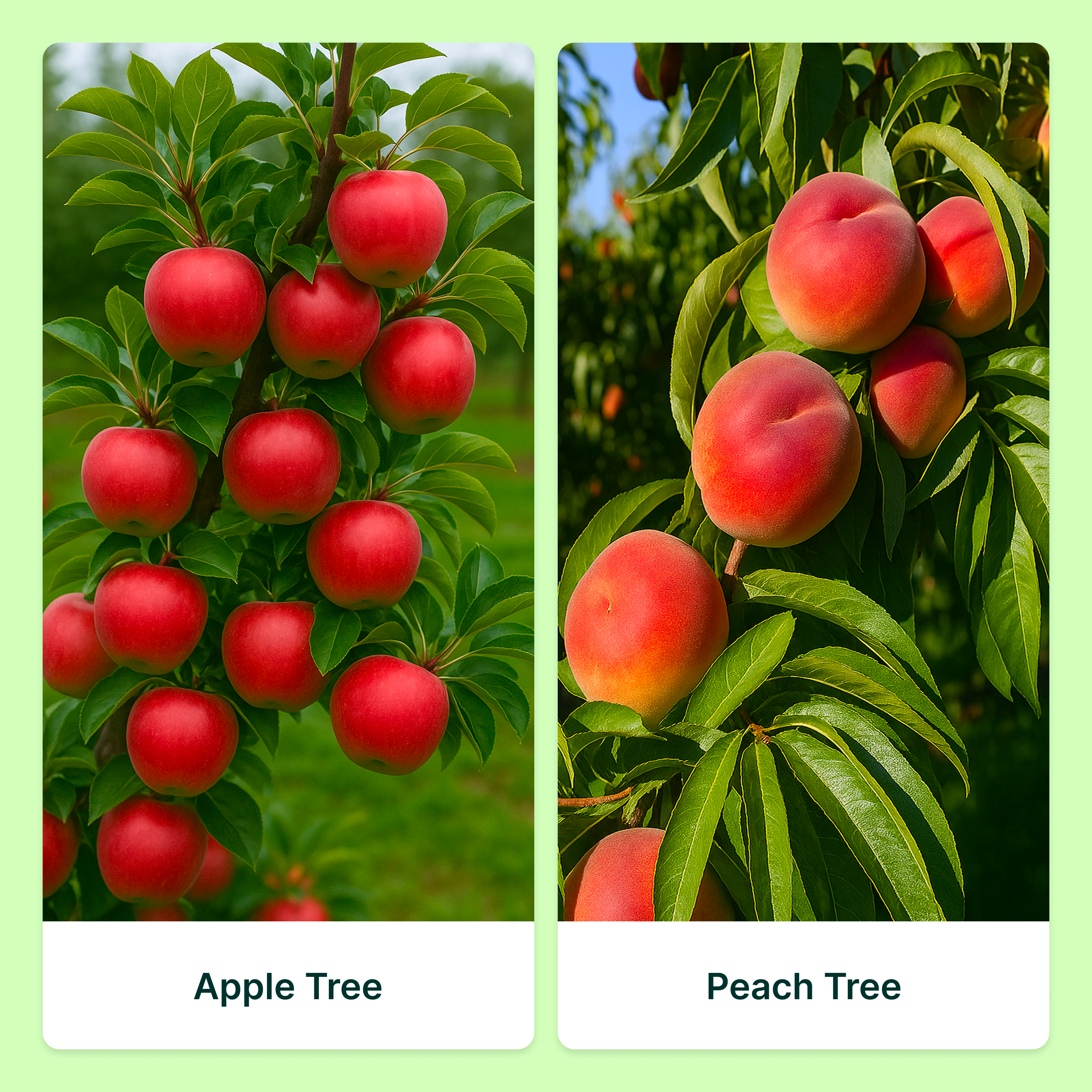 Orchard Starter Fruit Tree Combo ( Set Of 2 ) – Peach & Apple Trees
