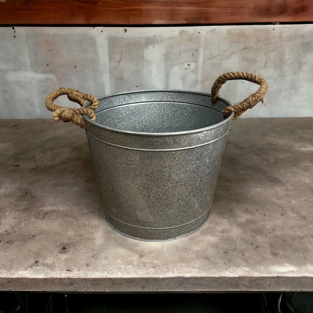 Alluring Pot/Planter with Happy Mother's Day Greeting card tag|Our planters are made of Galvanized Metal to make them heavy duty and durable. The pots are ideal to keep your nursery plants indoors and outdoors to enhance your home decor