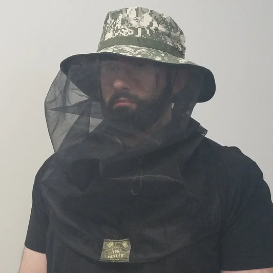 Camo Hat With Attached Headnet