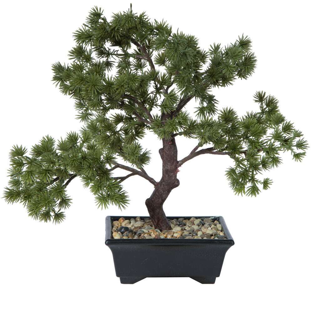 Artificial Plant : 12 Inches Potted Pine Bonsai Tree