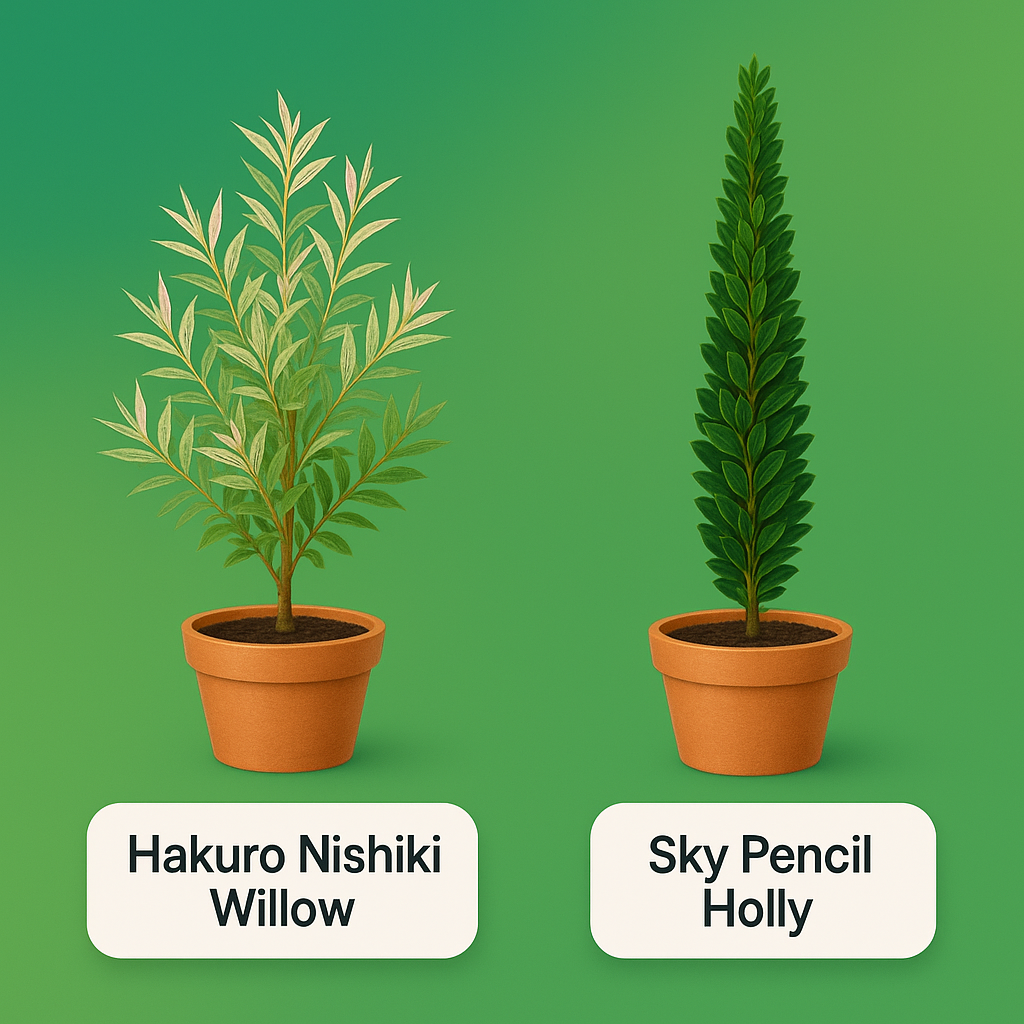 Black Friday 2 Plant Combo - Hakuro Nishiki Willow & Sky Pencil Holly